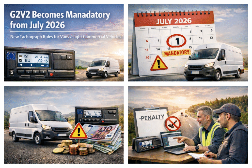 new tachograph regulations july 2026 | michelin... G2V2 Becomes Mandatory: New Tachograph Rules from July 2026 for Light ...