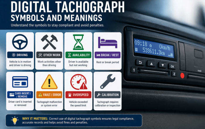 Digital Tachograph Symbols and Meanings
