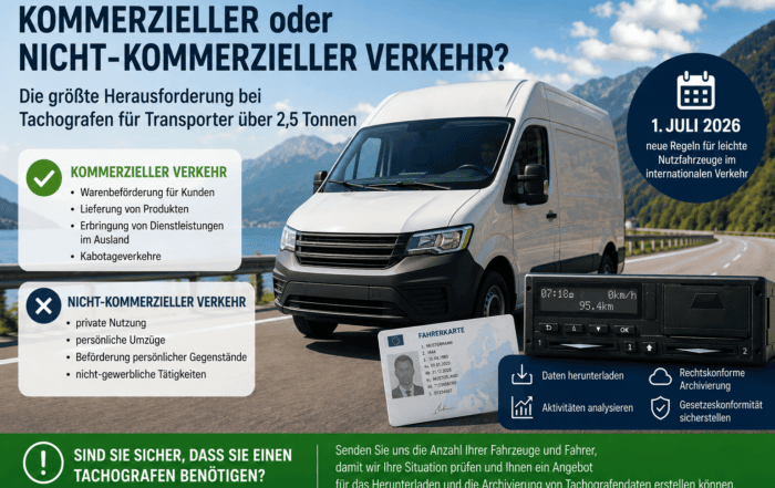 Fahrtenschreiber für Transporter ab 2,5 t